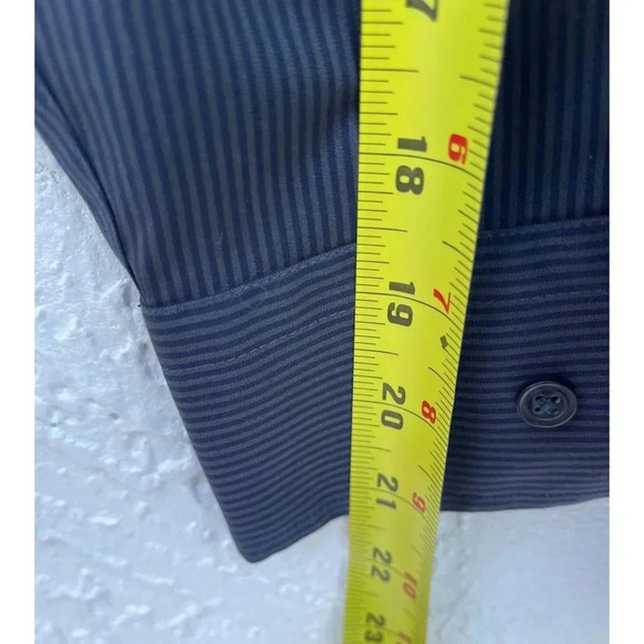 Egara Mens Non Iron Classic Fit Button Down Shirts Oversized Stripes Sz 3X/4XL - Picture 5 of 9